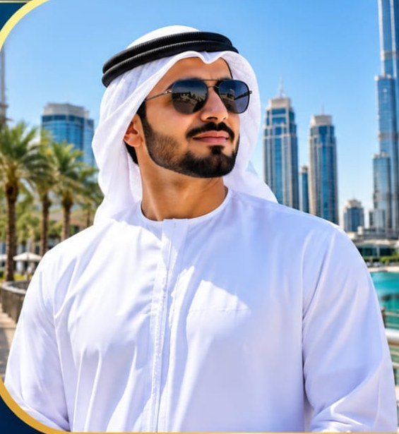 Mohd Yusuf Ali, Founder of Dubai Finance, with the Dubai skyline